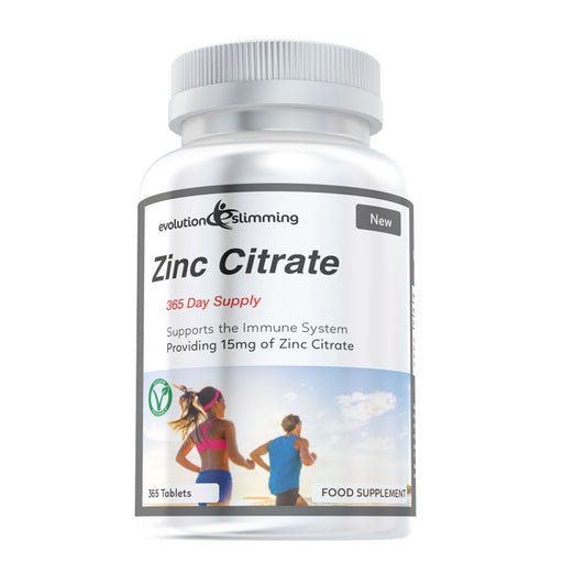 Zinc Citrate - One Year Supply - Providing 15mg of Zinc