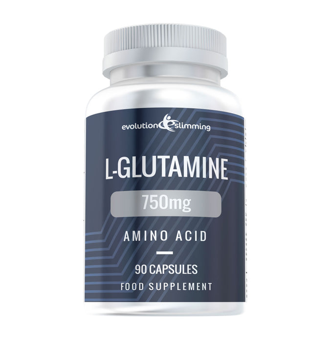 L-Glutamine 750mg - 90 Capsules - Amino Acid - Suitable for Vegans