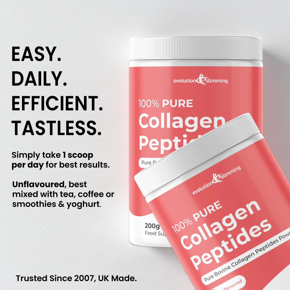 100% Pure Collagen Powder - Younger Skin, Stronger Joints, Better You Evolution Slimming