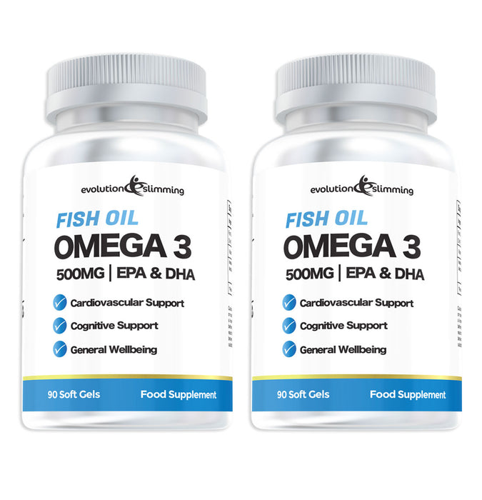 Omega 3 Fish Oil 500mg Capsules - Rich in EPA & DHA for Heart Health, Joint Support & Cognitive Function