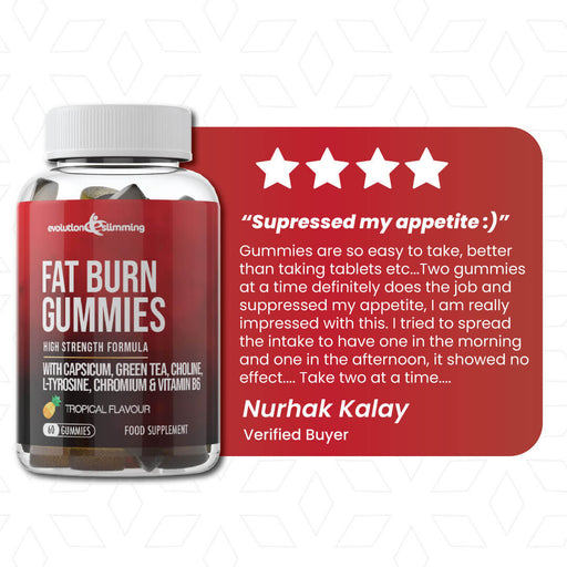 Fat Burn Extreme Gummies with Capsicum, Green Tea & L-Tyrosine - Evolution Slimming