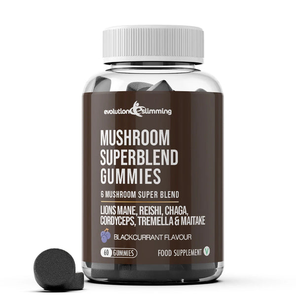 Mushroom Super Blend Gummies with Lion's Mane, Chaga, Cordyceps, Tremella, Maitake & Reishi Mushroom - Evolution Slimming