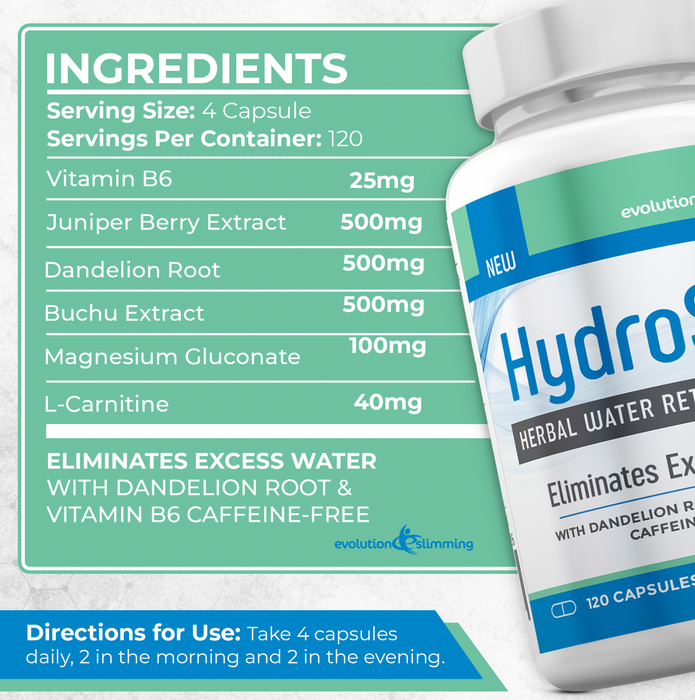 HydroSlim® Herbal Water Retention Relief Capsules