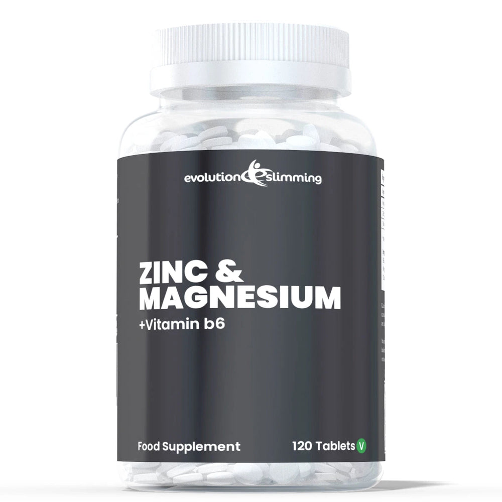 Zinc Tablets with Magnesium & Vitamin B6, Suitable for Vegans & Vegetarians Evolution Slimming