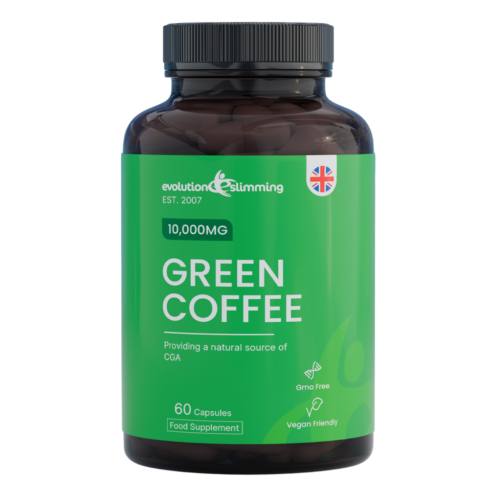 Grano de café verde puro 10.000 mg: fuente natural de CGA