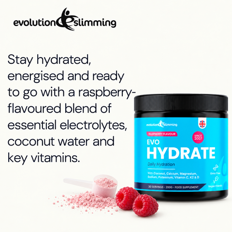 EVO Hydrate Raspberry Powder | Hydration Energy & Daily Support