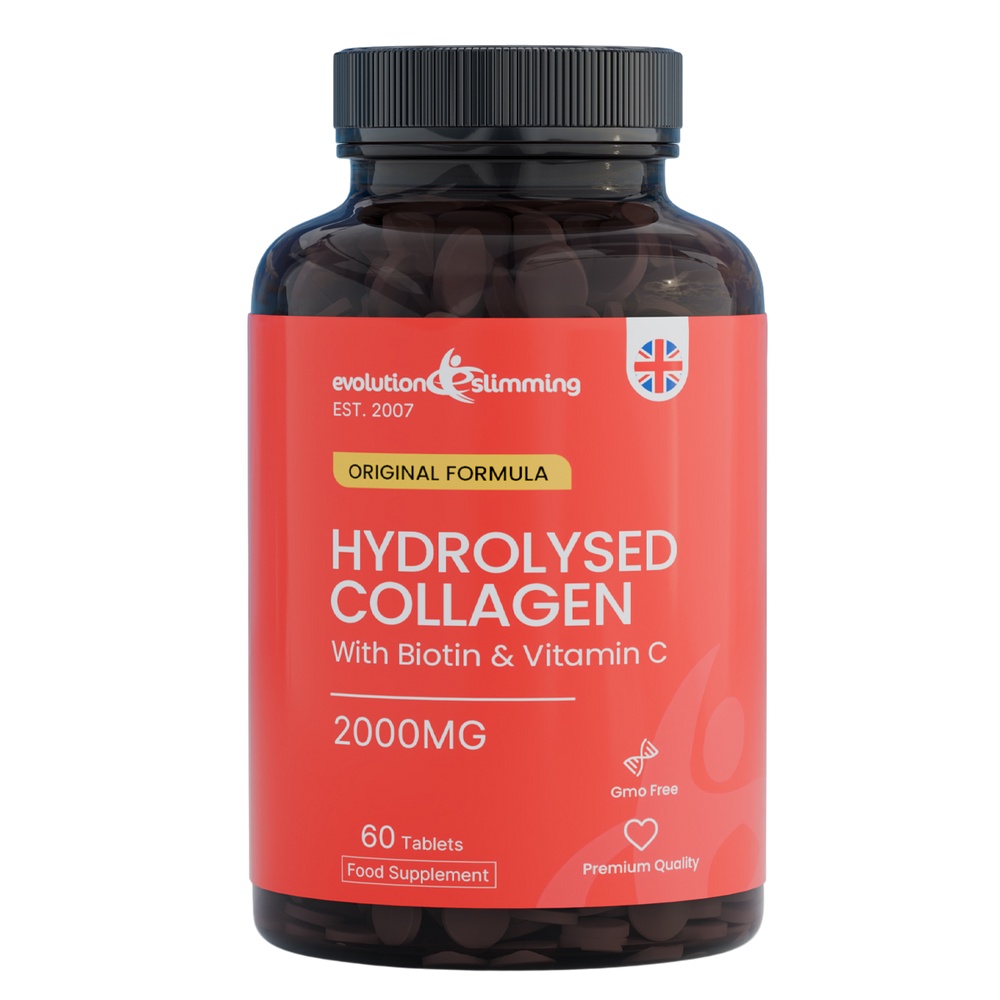 Colágeno hidrolizado de alta potencia 1000 mg para cabello, piel y uñas + vitamina C