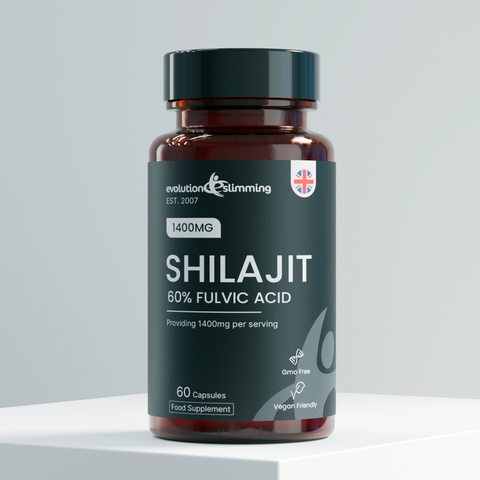 Shilajit Capsules 1400 mg Shilajit avec 60 % d'acide fulvique, capsules haute résistance