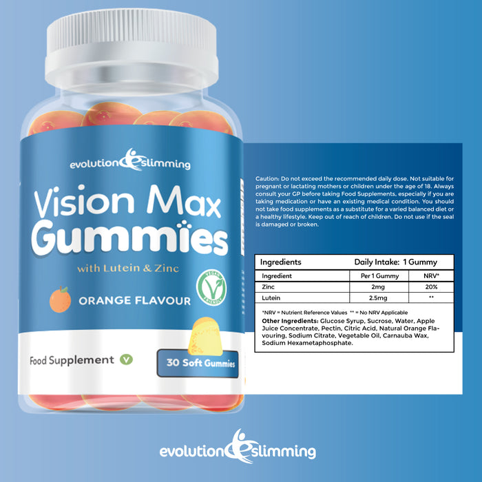 Vision Max Gummies with Lutein & Zinc Gummies Vegan Friendly