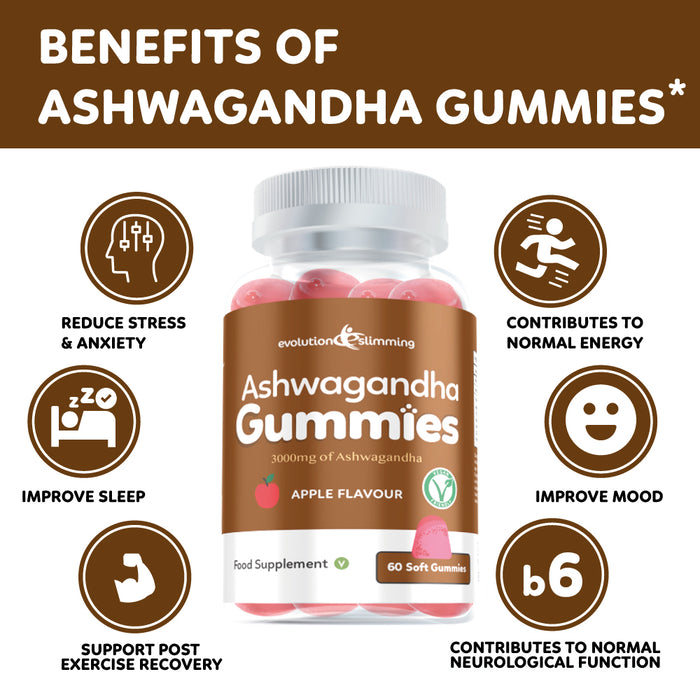 Ashwagandha Gummies - 3000mg - Vegan Friendly